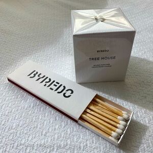 Byredo Tree House candle (2.4oz) with branded matchbox